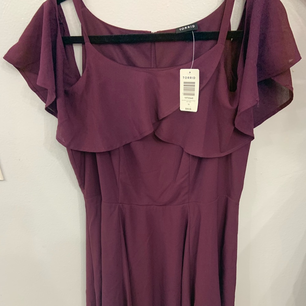 Torrid Sz 10 Upscale Flowy Purple Dress